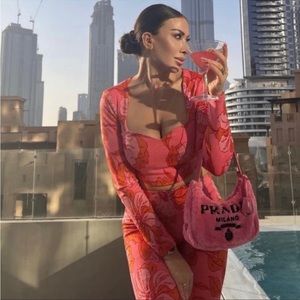 ZARA 2pc Jacquard Crop Top + Pants Coord Set BNWT